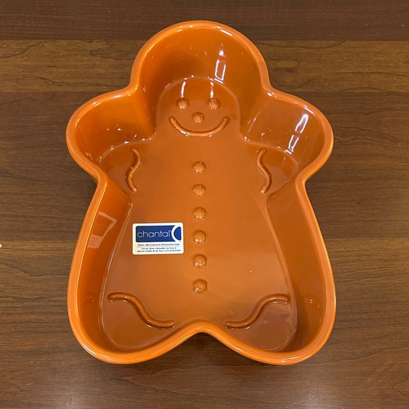 🎄🌟HP🌟Chantal Holiday Gingerbread Man Stoneware Baking Dish Christmas Casserole - Picture 2 of 8